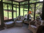 Sunroom with cozy furniture